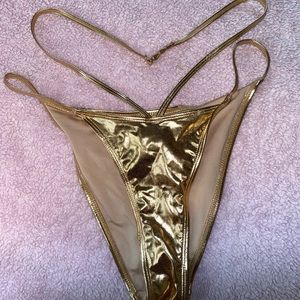 NEW Strappy gold bikini bottoms